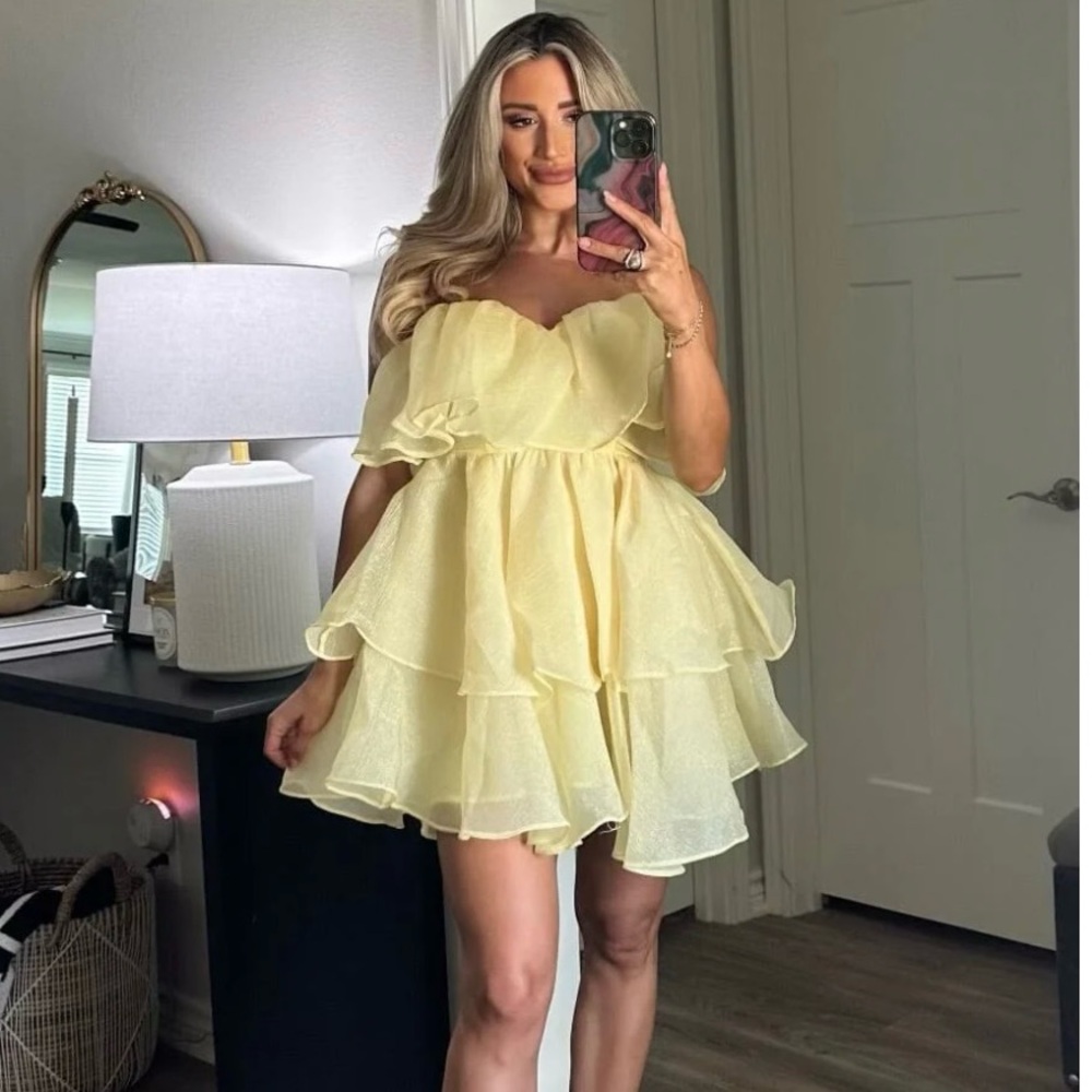 Bella and Bloom Boutique - Organza Tiered Ruffle Dress